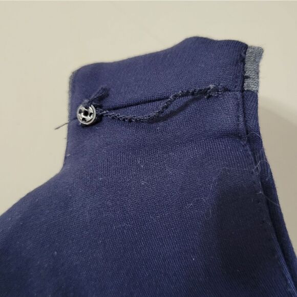 J. Crew Sleeveless Colorblock Navy & Gray Sheath Dress with Flounced Hemline - Picture 11 of 14